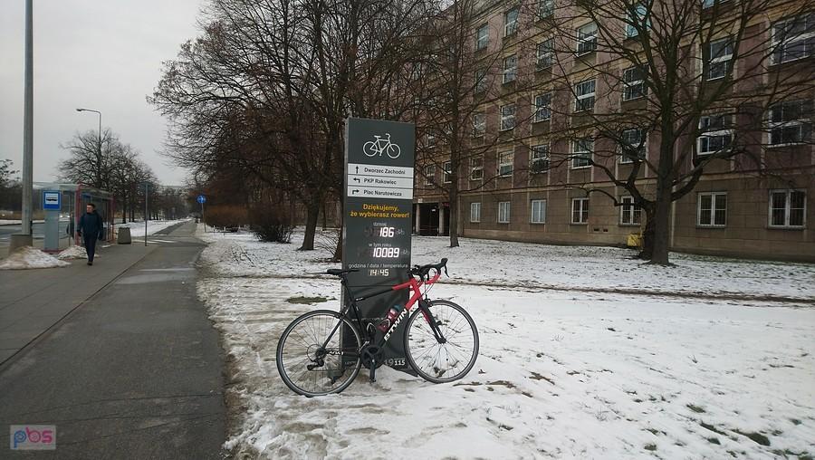 Licznik rowerzystów (bidon nadal pełny)