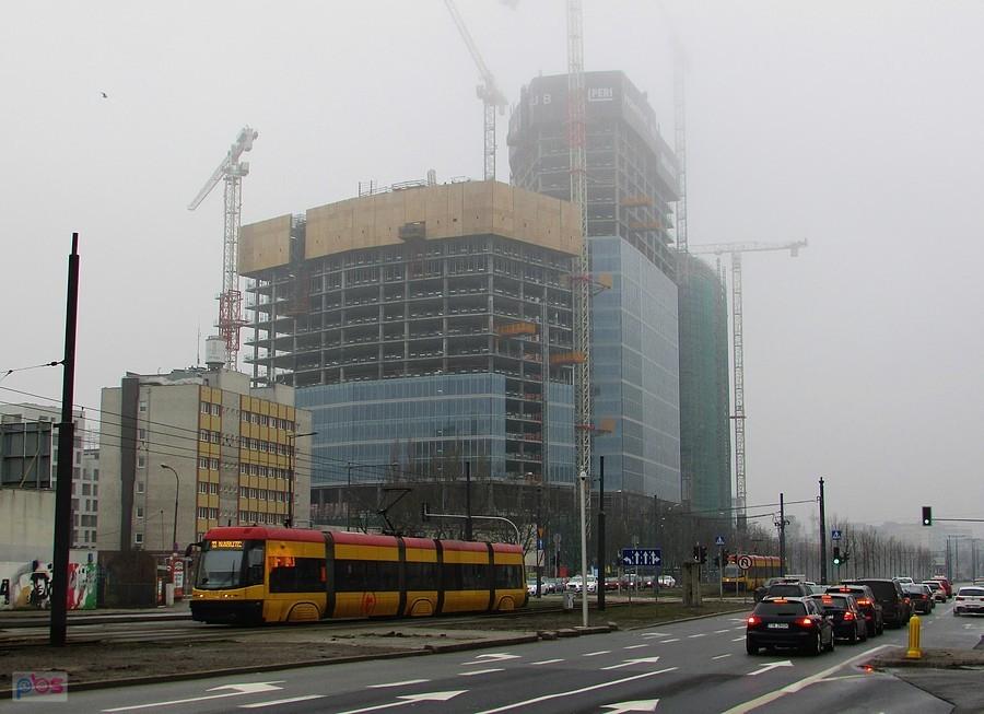 The Warsaw Hub widok ze Srebrnej