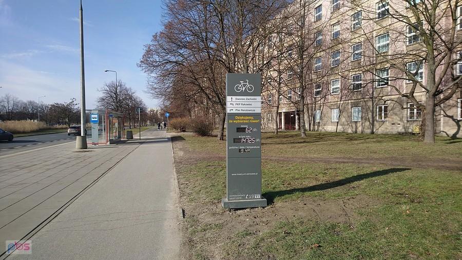 Późnoporanny, albo wczesnoprzedpołudniowy (10:53) licznik rowerzystów