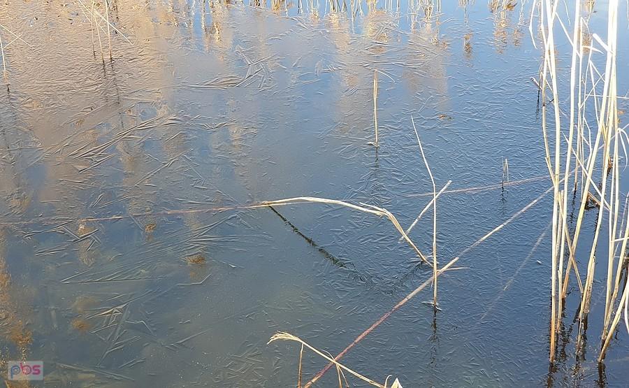Cienka warstwa lodu a w powietrzu plus 12