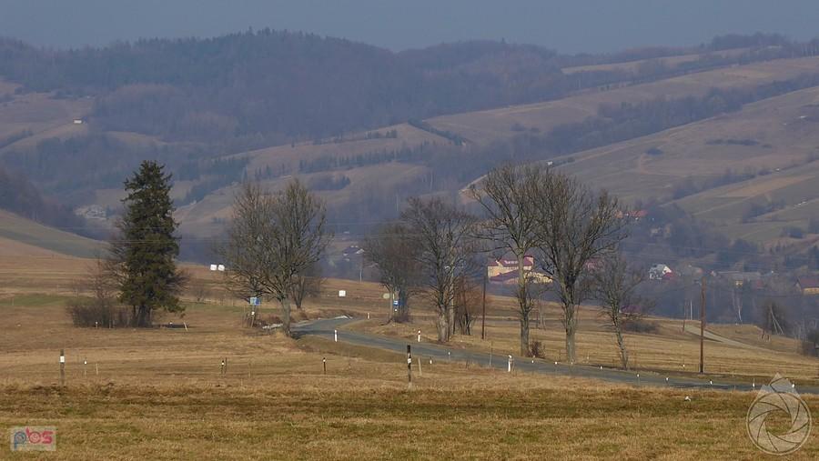 początek podjazdu na Hałbowską