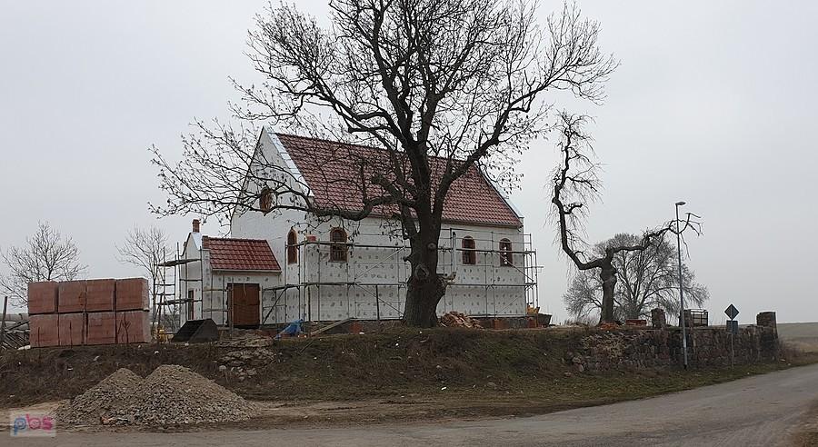 Kurcewo (niem. Krüssow) Odbudowa kościoła