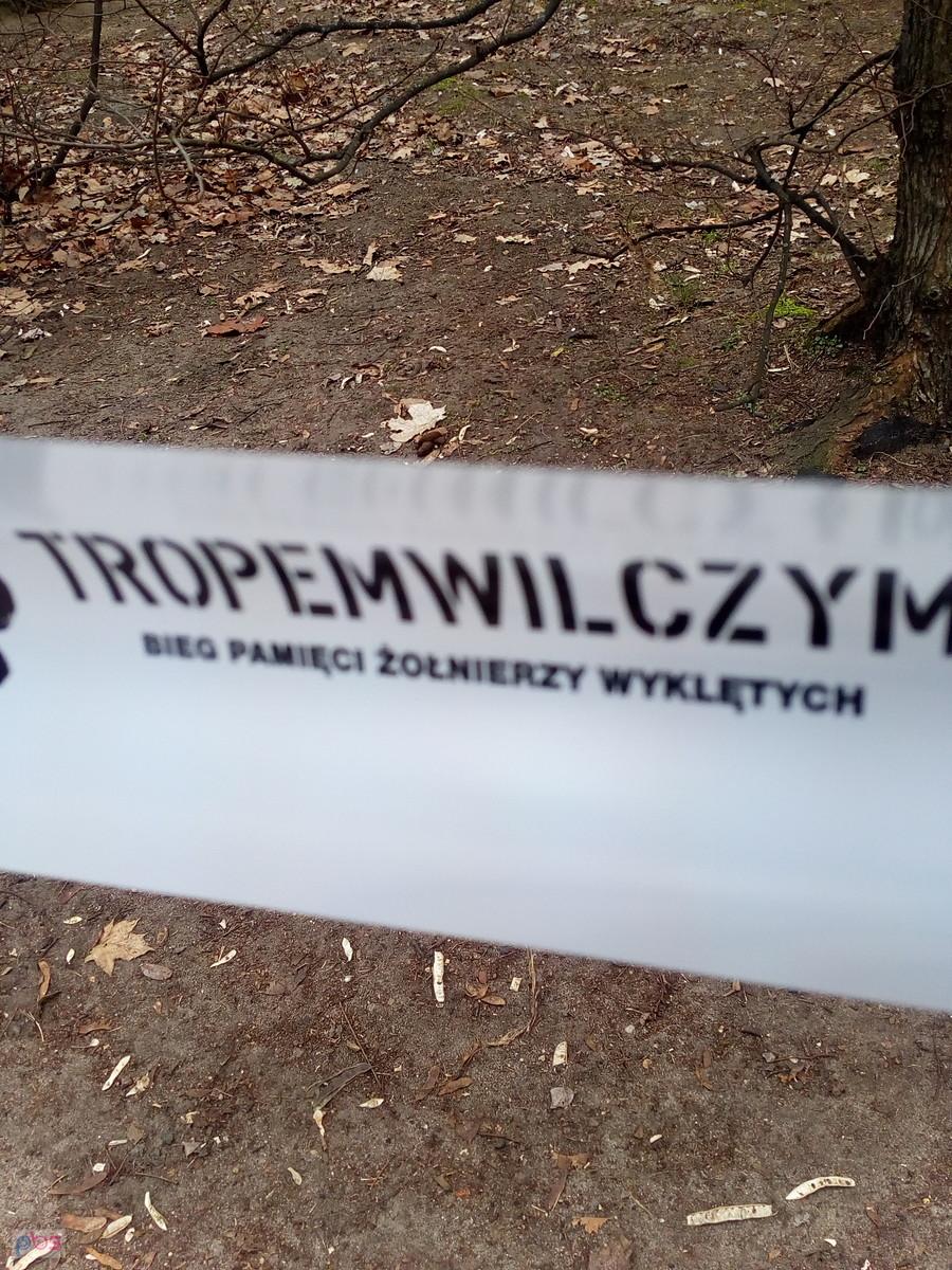 Okazało się, że tu będzie bieg " Tropem wilczym" ku pamięci żołnierzy wyklętych..