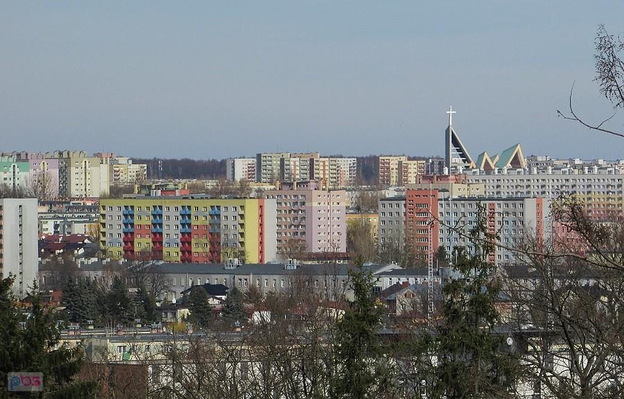 Częstochowa - widok z Jasnej Góry w kierunku dzielnicy Tysiąclecie