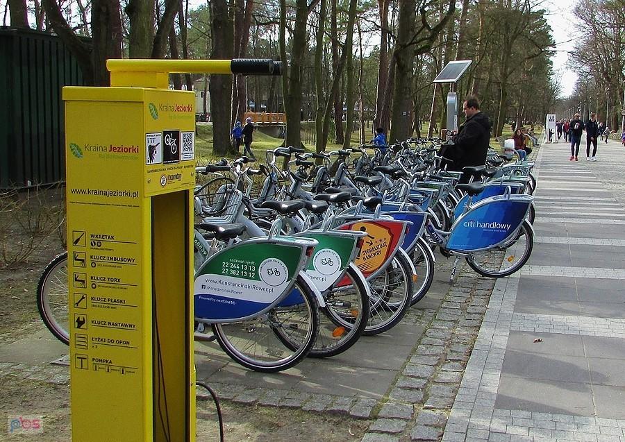 Stacja Konstancińskiego Roweru Miejskiego przy Parku Zdrojowym