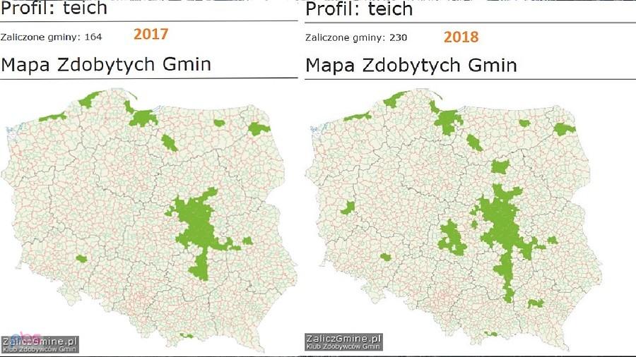 Mapka Polski zazielenia się w wolnym tempie.