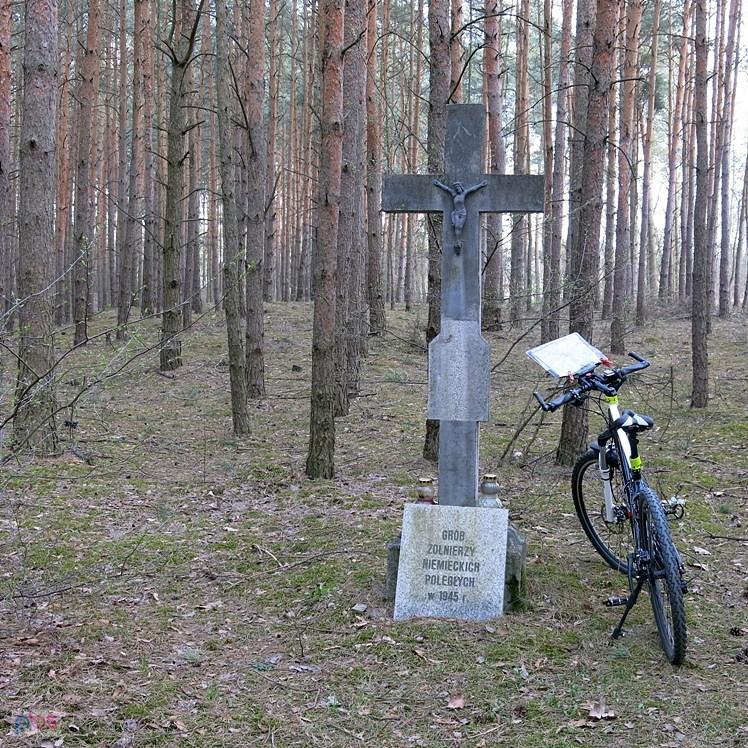 Przed mogiłą w lesie