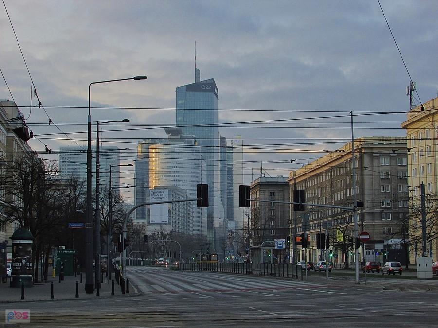 Początek dnia w al.Jana Pawła II