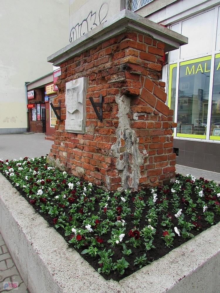 Miejsce pamięci przy nie istniejącej już ul. Rymarskiej