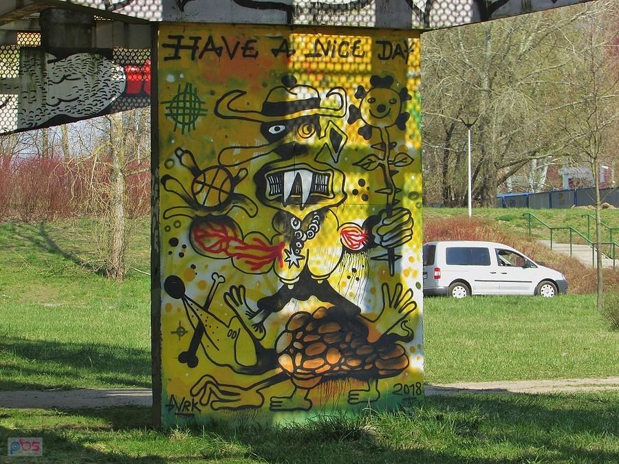 Mural w Dolince Służewieckiej