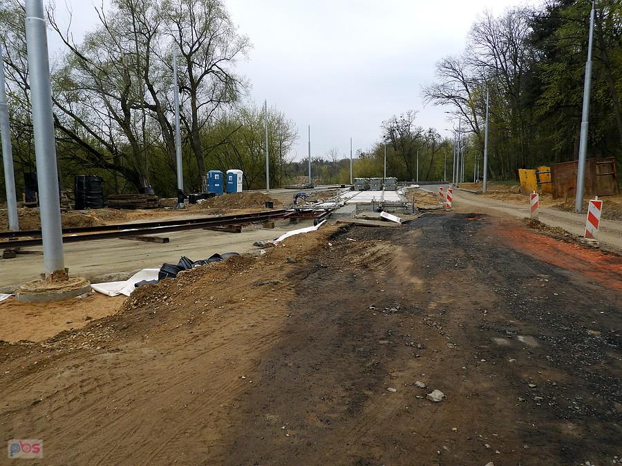 Dawny końcowy tramwaju linii nr 3 pod lasem, przebudowa.