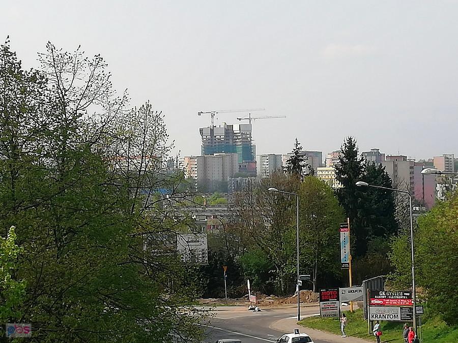 I jeszcze raz fotka z kładki nad ulicą Wilczą.