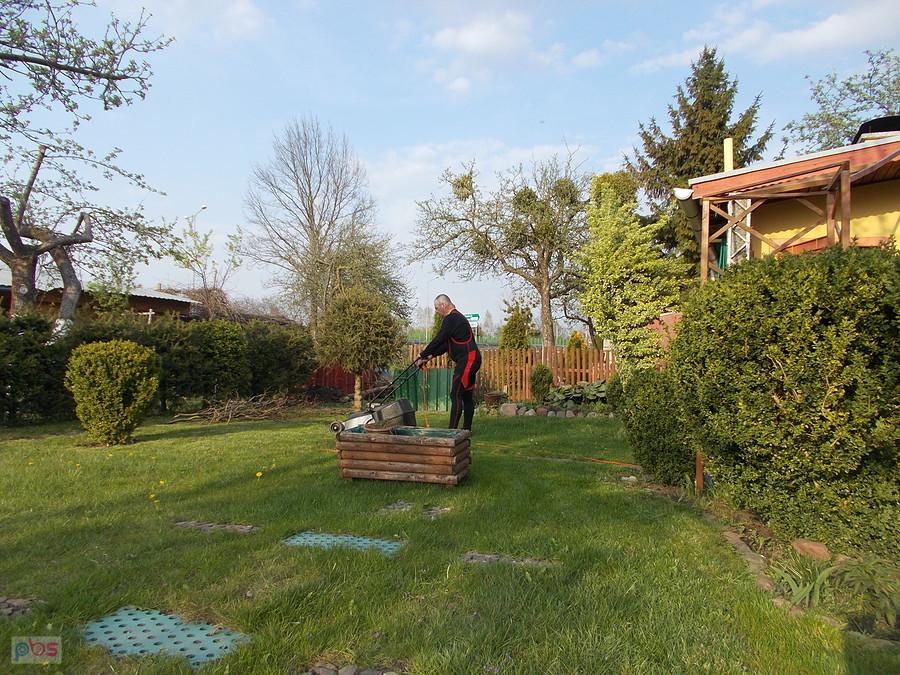 Działka Dareckiego i pierwsze tegoroczne koszenie trawy