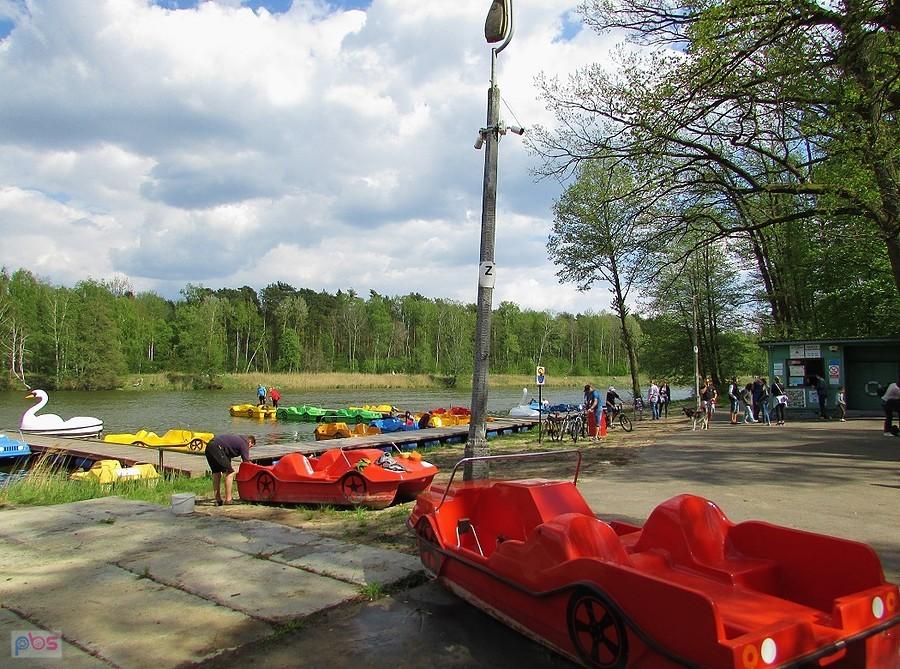 Rowerki na przystani w Zalesiu Górnym