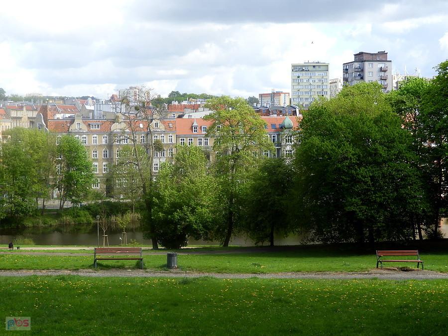Widok z Parku Kasprowicza na Niebuszewo.