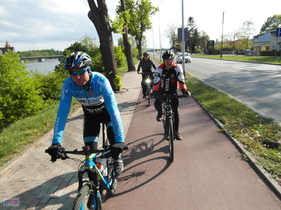 Kolarze na ścieżce rowerowej