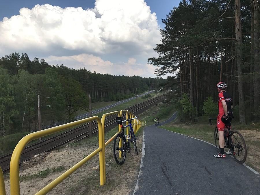 na nowej ścieżce rowerowej Piła - Kaczory