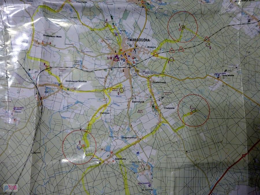 Mapa z zamienionymi punktami