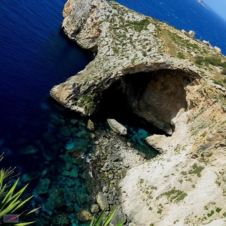 Blue Grotto - widok z punktu widokowego Panorama - Malta