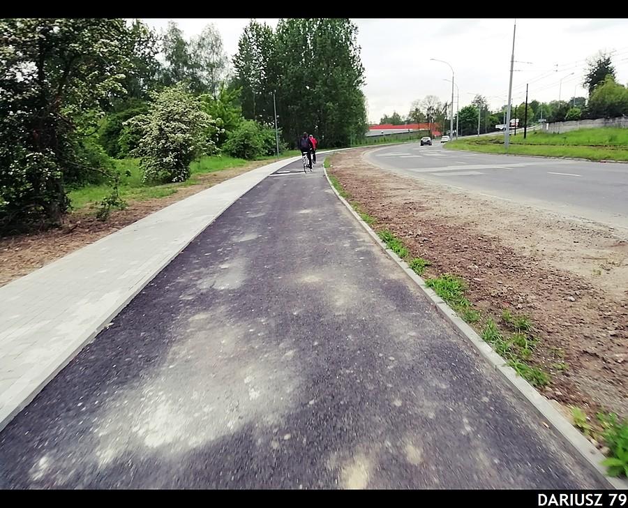 Dąbrowa Górnicza - Laski - Nowo powstająca droga rowerowa na Ulicy Kasprzka
