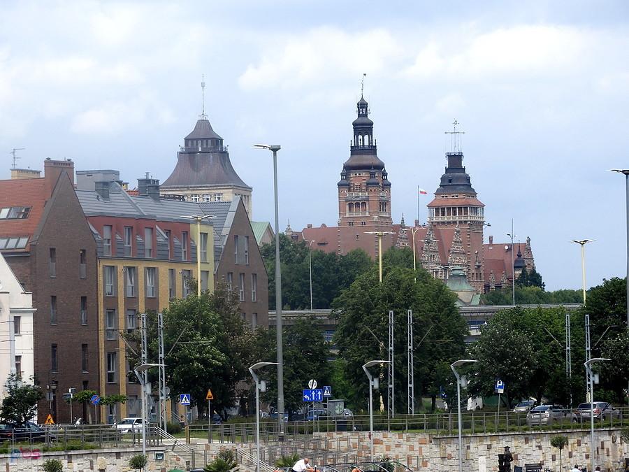 Nadodrzański fragment Szczecina.