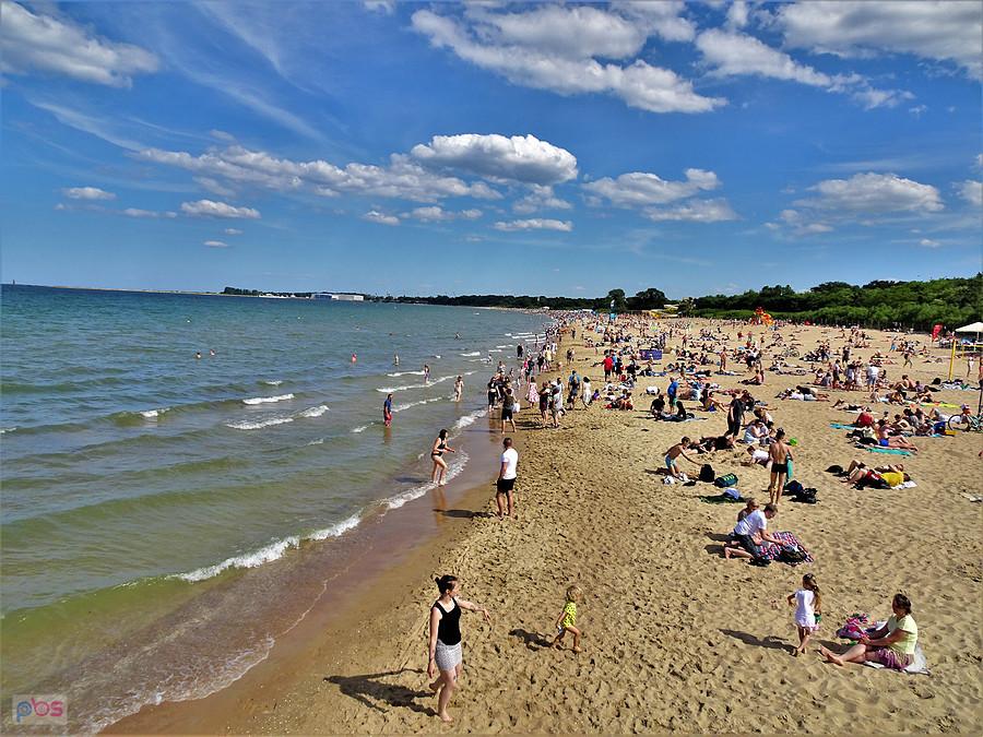 XXIII Pomorski Wielki Przejazd Rowerowy - plaża w Brzeźnie.