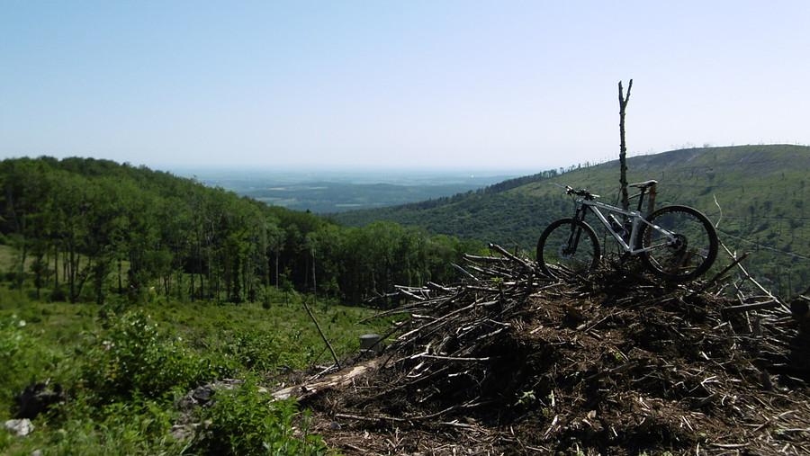 Widoczek z traski. Właśnie po to się jeżdzi na MTB w góry :)