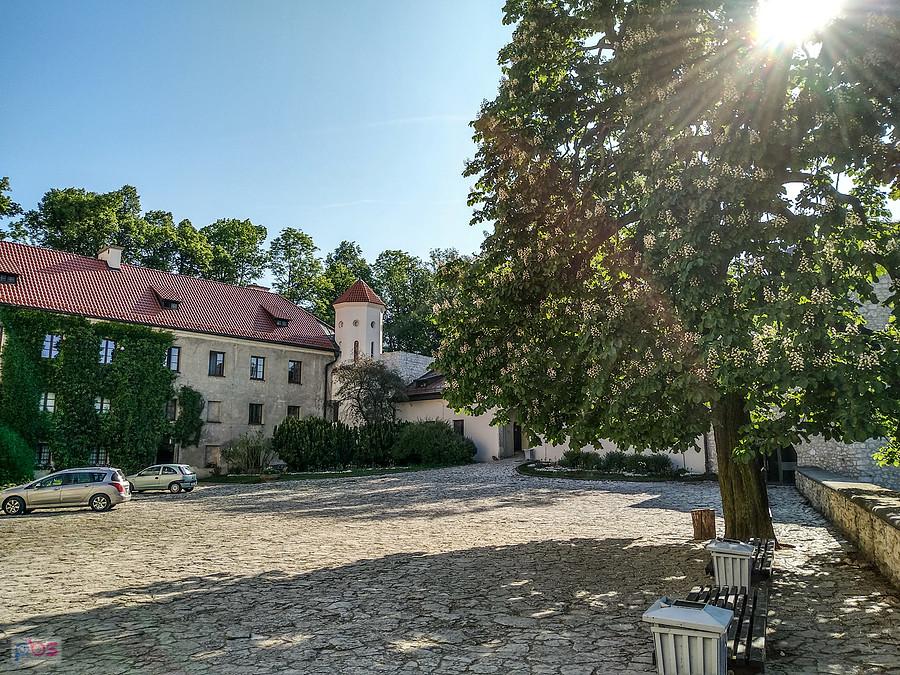 Na dziedzińcu zamku w Pieskowej Skale
