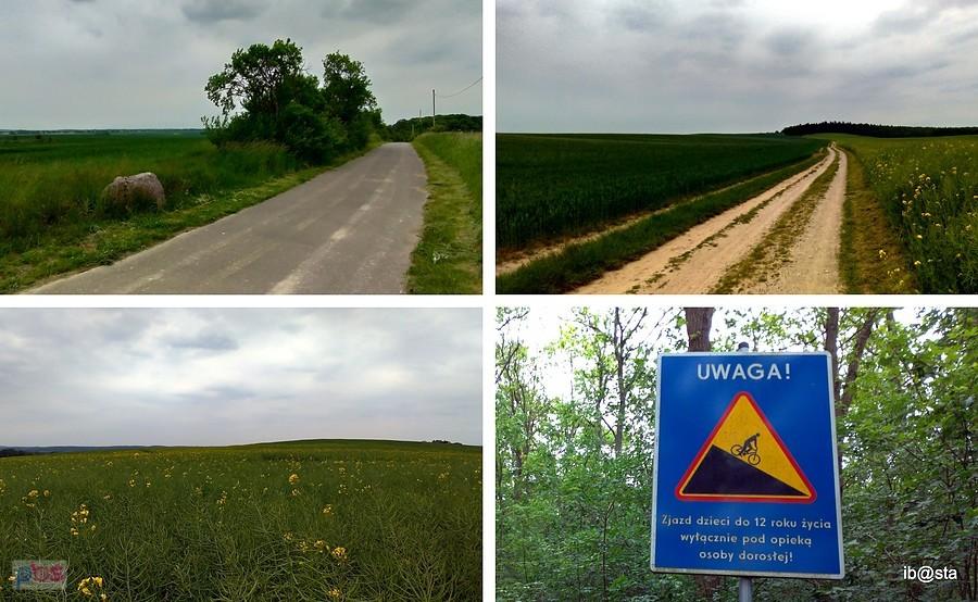 i migawki z trasy ... ten terenowy zjazd mnie pokonał z sakwami dałem radę tylko do połowy ;)