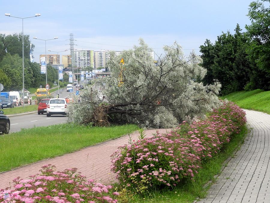 DDR-ka ulica Południowa po burzy.