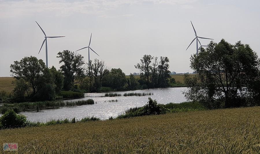 Sułkowo - jezioro i wiatraki