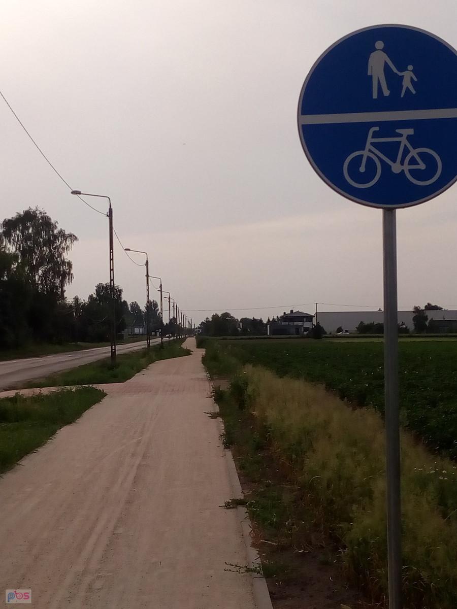 Już oznaczona nowa ddr/chodnik
