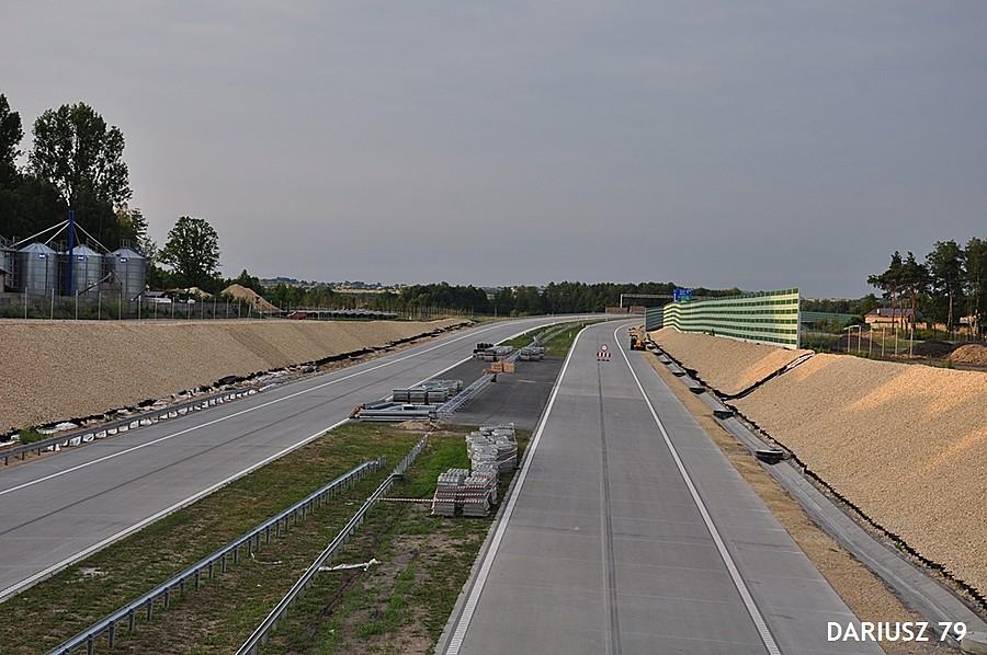 Ożarowice - Widok na budowana autostrade A1