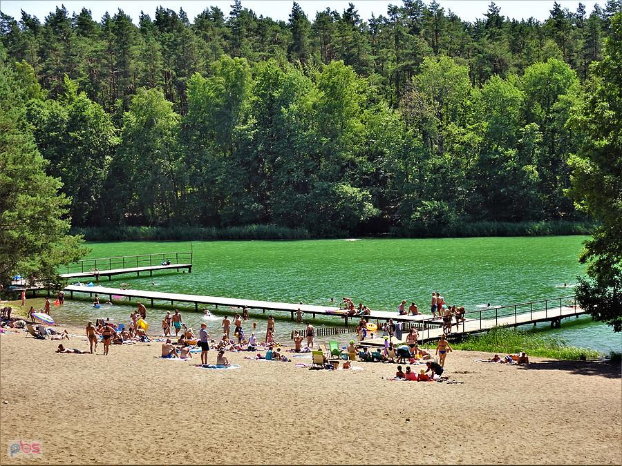 Lato na rowerze - wycieczka nad Jezioro Borówno Wielkie, popływać. Jestem na miejscu.