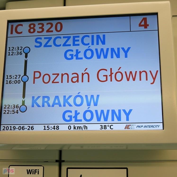 W pociągu chłodno, za to w Poznaniu 38*
