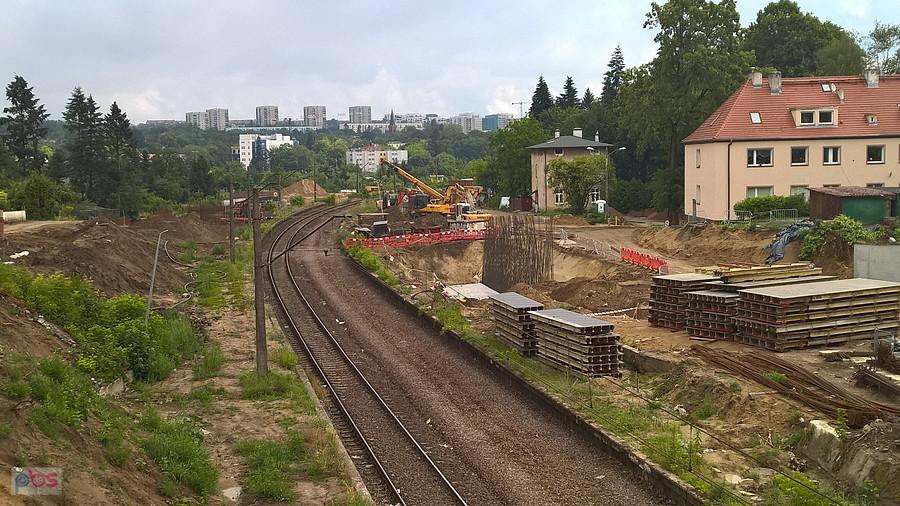 Okolica dawnego dworca PKP Łękno.