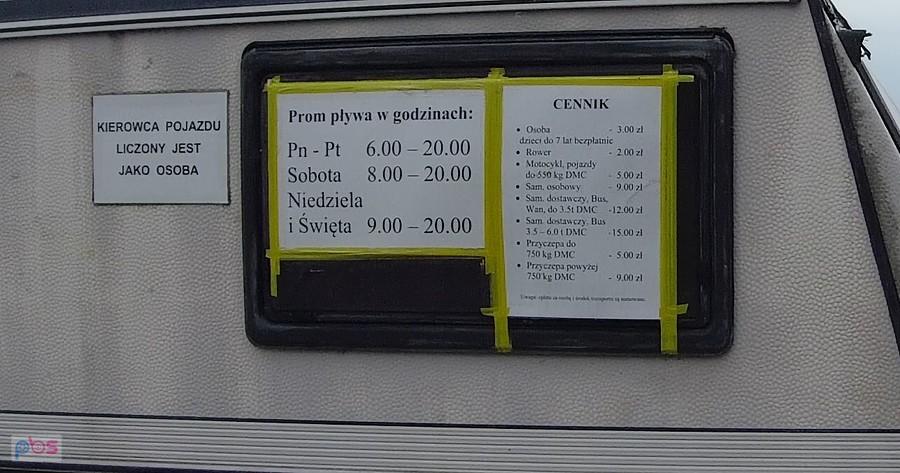 Ceny za przeparawę przez Wisłę z Gassów do Karczewa