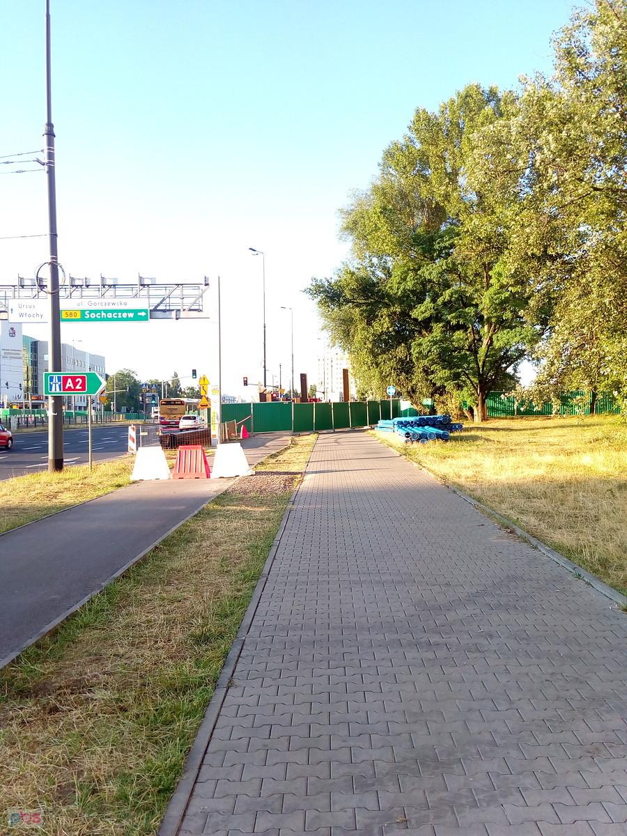 Budowa metra na Bemowie spowodowała zmiany organizacji ruchu również na ddr