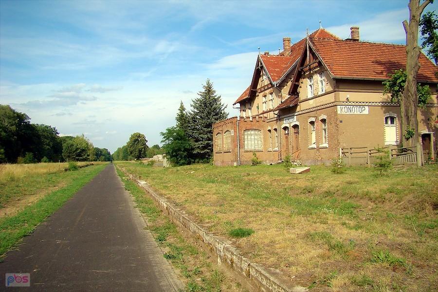 Ścieżka rowerowa na torowisku w Konotopie