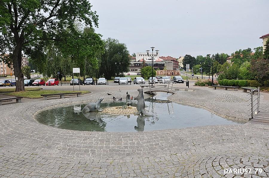 Tychy Rynek - Fontanna z Wydrami