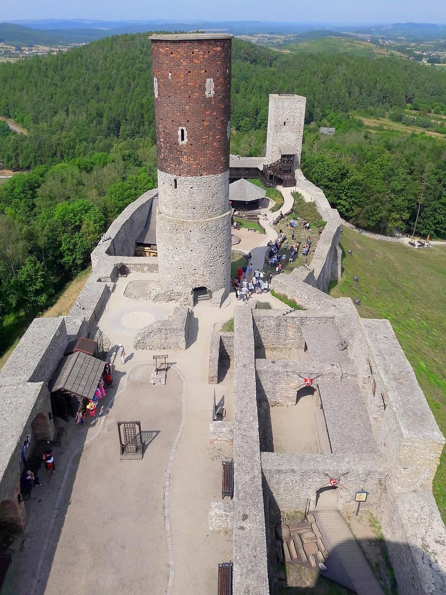 Widok na zamek górny i dolny.