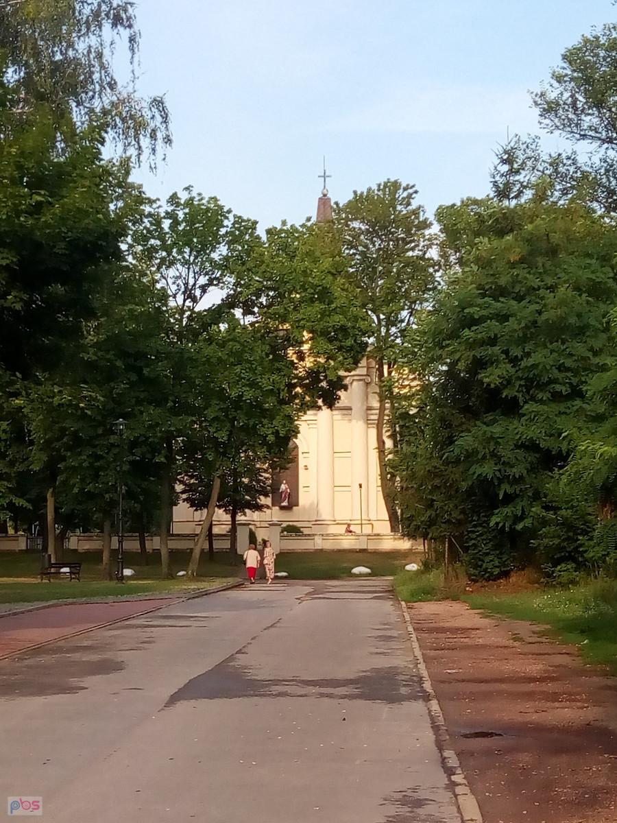 Kościól w Zaborowie zasłoniły drzewa