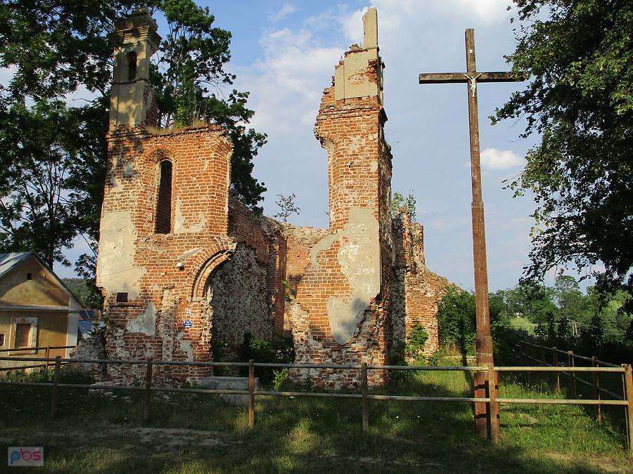 Mielnik i Góra Zamkowa z ruinami kościoła. Jedyna pozostałość zamku