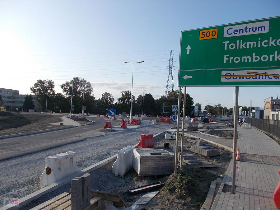 Powstające rondo na Warszawskiej