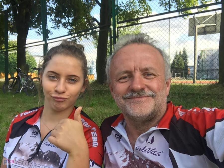Selfie z treningu kolarskiego
