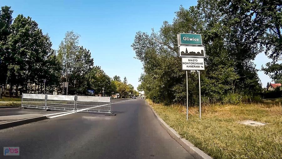 Wjazd od strony Gliwic już zablokowany