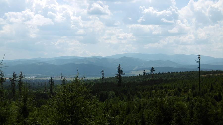 Panoramka na Niżne Tatry z Kralovą Holą w tle