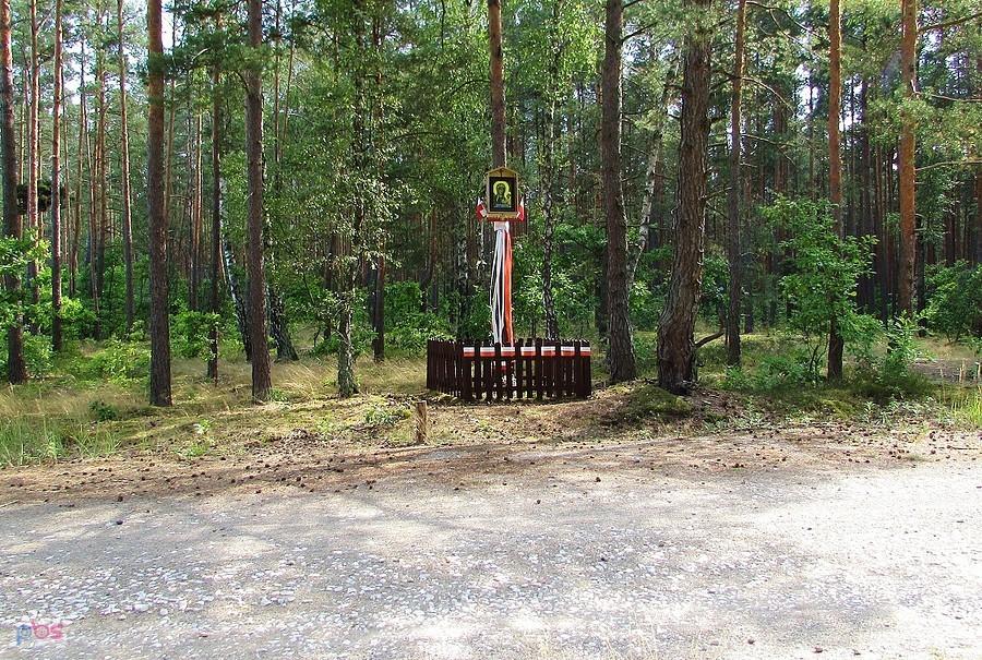 Kapliczka przy drodze do Lasku