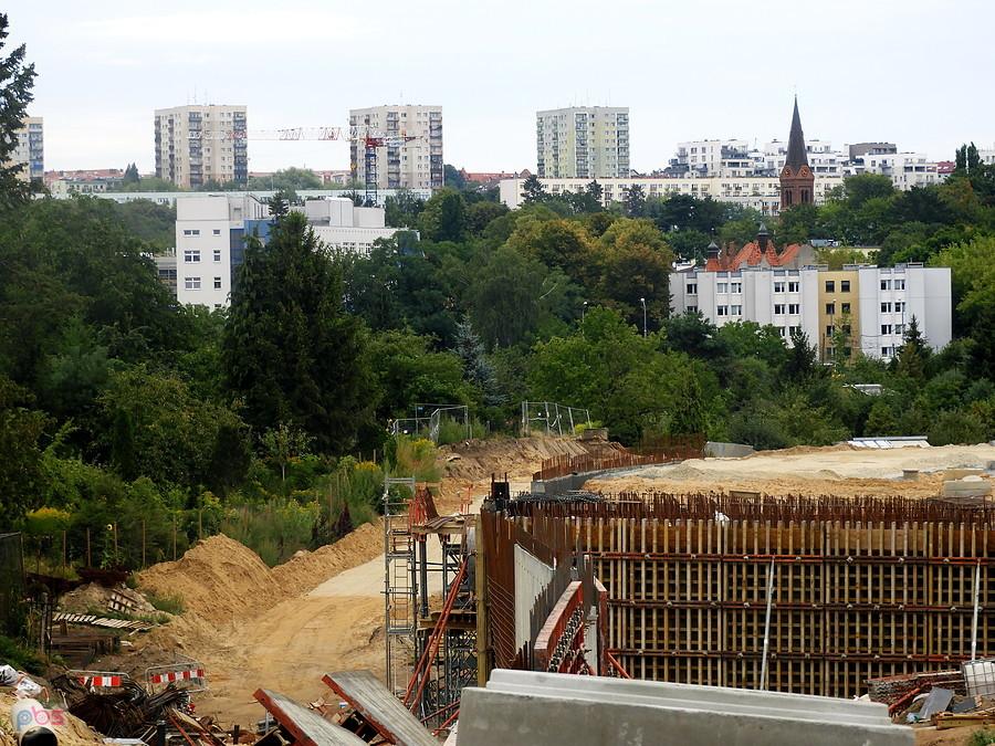 Budowa obwodnicy w kierunku ulicy Arkońskiej.