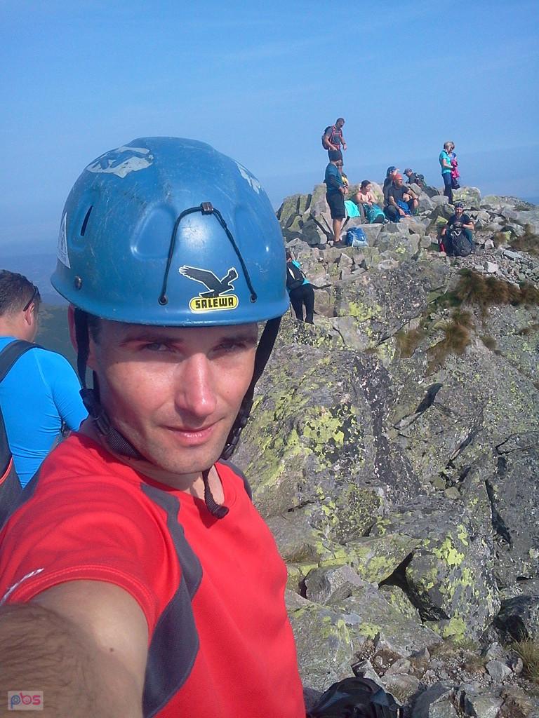 Na szczycie Kościelca 2158 m.